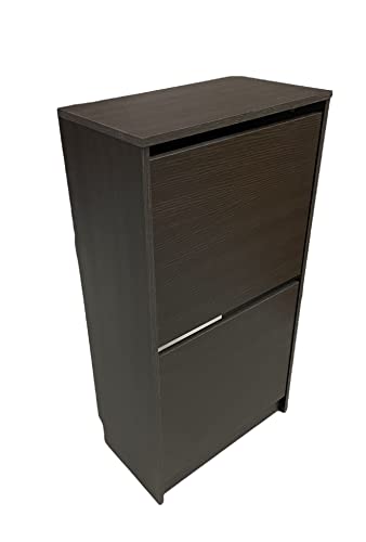 Ikea BISSA - Zapatero (2 compartimentos), color marrón
