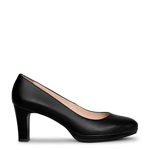 AZAFATA – Zapatos de tacón y Plataforma Negro, EU 38