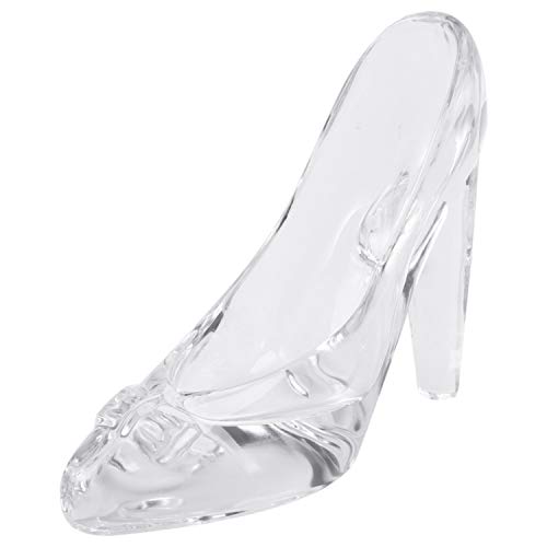 Bottam Zapatos de Cristal de Cumpleaaos de Cristal Decoración para El Hogar Cenicienta Zapatos de Tacón Zapatos de Boda Figuras Miniaturas Ornamento