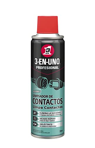 3 EN UNO Profesional 34474 - Limpiador de Contactos en Spray, Incoloro - 250 ml