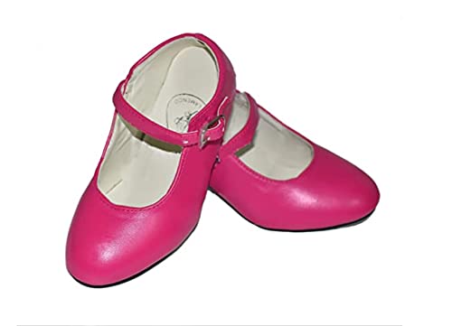 AMINA JAADE Zapato de Baile Flamenco o sevillanas con Tacón para Niña y Mujer. Zapato de Feria (Rosa, Numeric_37)