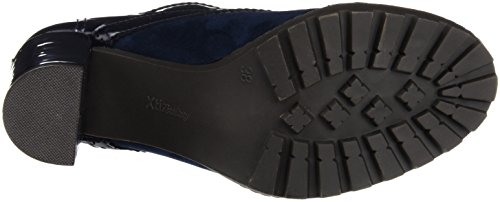 XTI Botin Sra C. Combinado, Zapatos de Cordones Oxford Mujer, Azul (Navy), 40