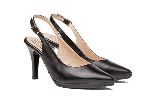 Zapatos de salón Mujer Color Negro | Hechos de Piel | Disponibles Desde Talla 36 hasta Talla 41 | Fabricados en España Finita Shoes Modelo AW1495.